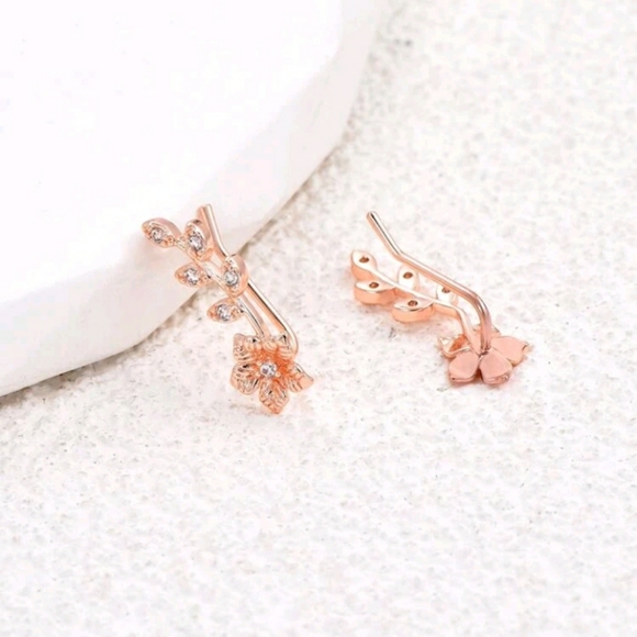2/$29 Rose Gold Rhinestone Earrings - Picture 2 of 5